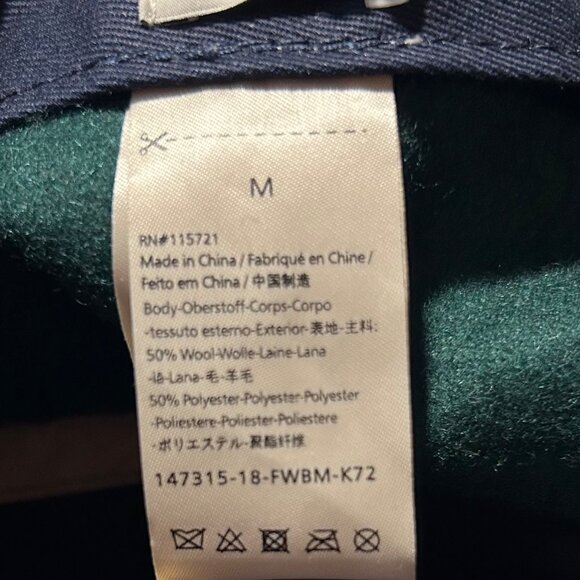 NWT Youth Scotch & Soda Green Wool Polyester Blend Snow Peak Shrunk Ball Cap M - Picture 8 of 8